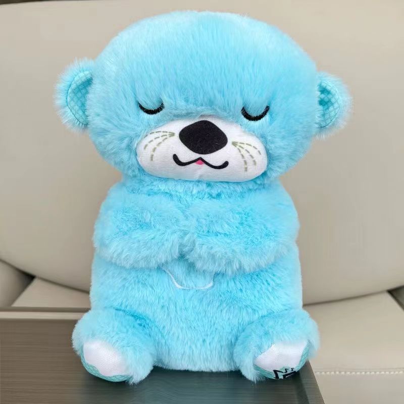 A breath otter breath bear cute plush toy soothing luminous doll cute sweet sleeping position otter sleeping