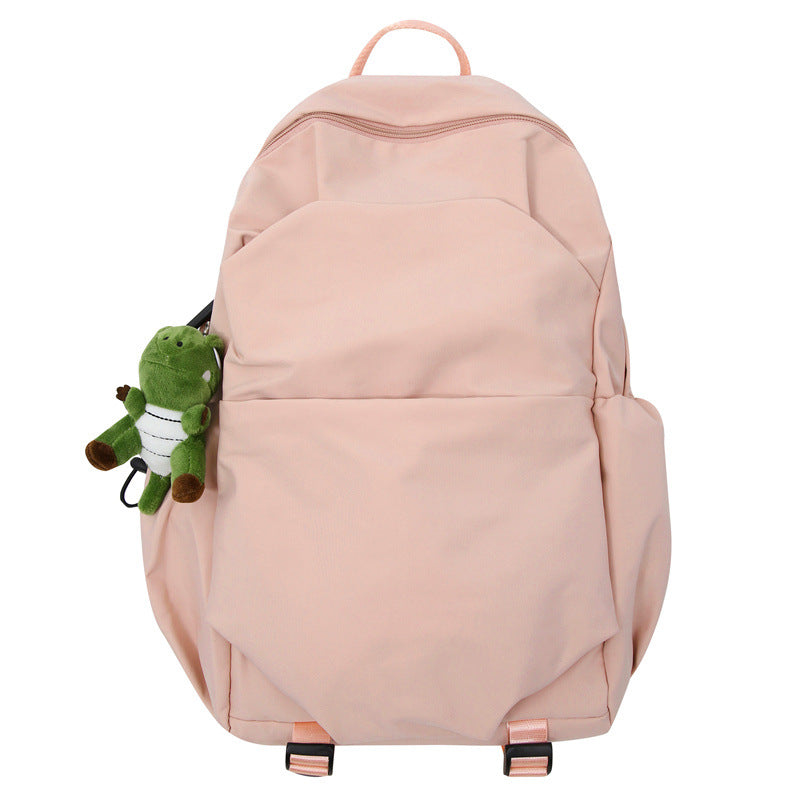 A junior high school student schoolbag female nylon backpack male ins college style backpack female college student wear-resistant backpack