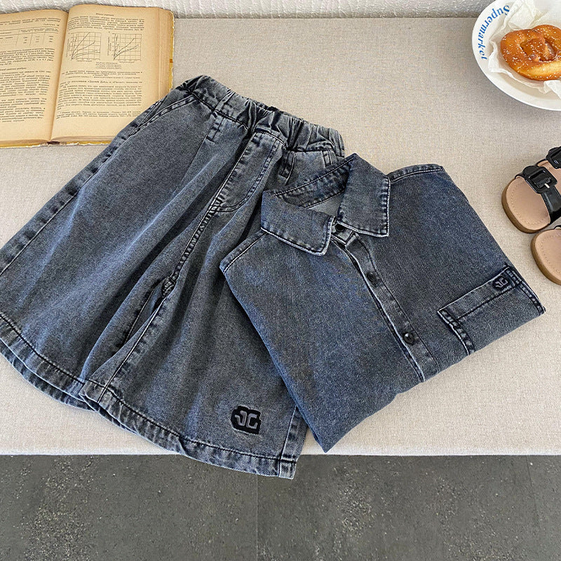 A children's clothing children's summer clothing boys denim suit summer models - Mixbatch