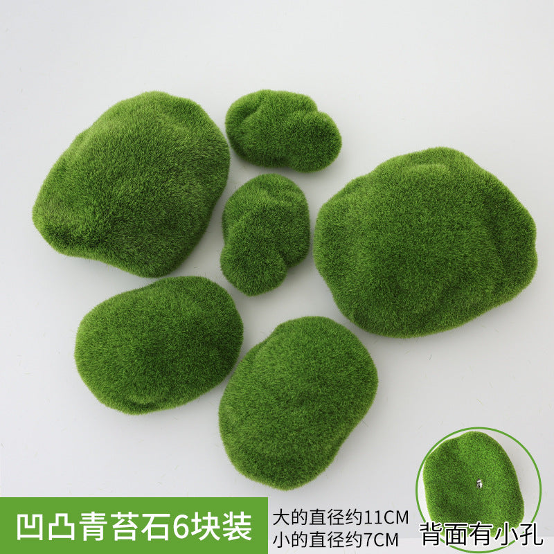 A simulated plant wall accessories with grass decoration background wall simulated moss stone moss moss hair planting stone