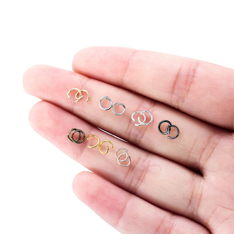 A DIY jewelry material link ring 4 colors environmentally friendly DIY jewelry accessories C ring, open ring V124