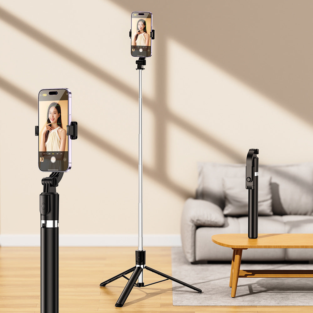 A Bluetooth selfie stick mobile phone holder