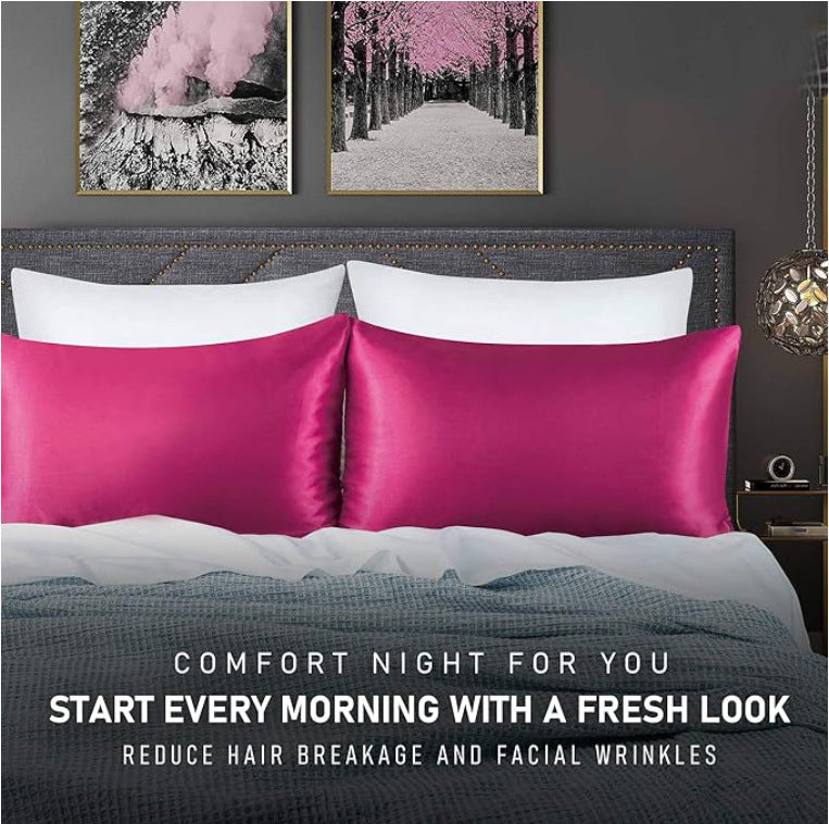 A solid color pillowcase