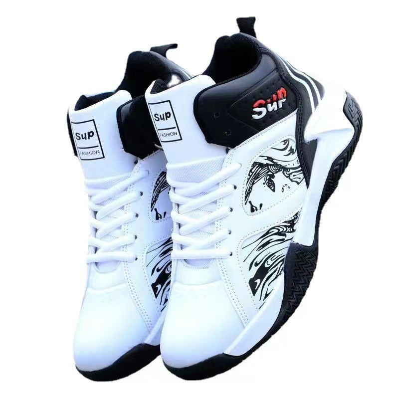 A high-top sneaker