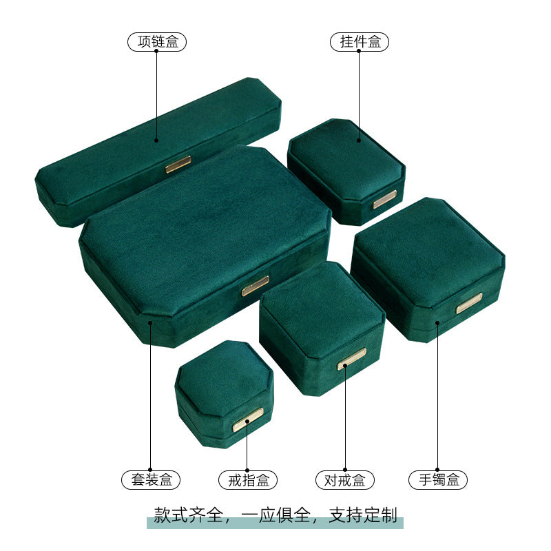 A custom LOGO flannel jewelry box