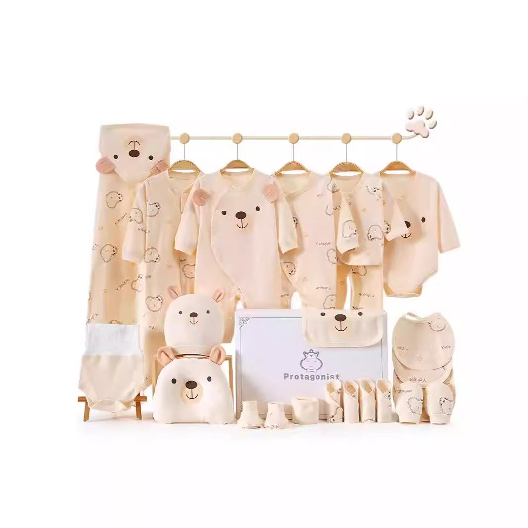 A12 Newborn baby clothes gift box, newborn four-season clothes, full moon set gift box. - Mixbatch