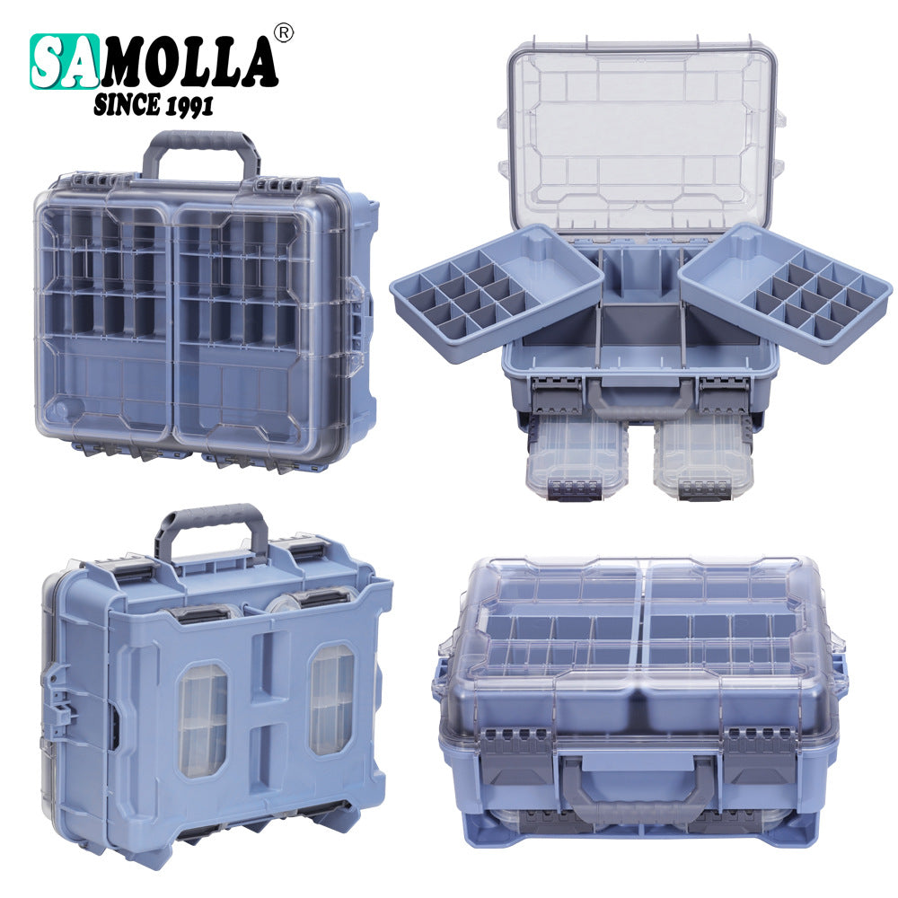 A Waterproof Fishing Toolbox – Double-layer, Large Storage for Lures & Accessories