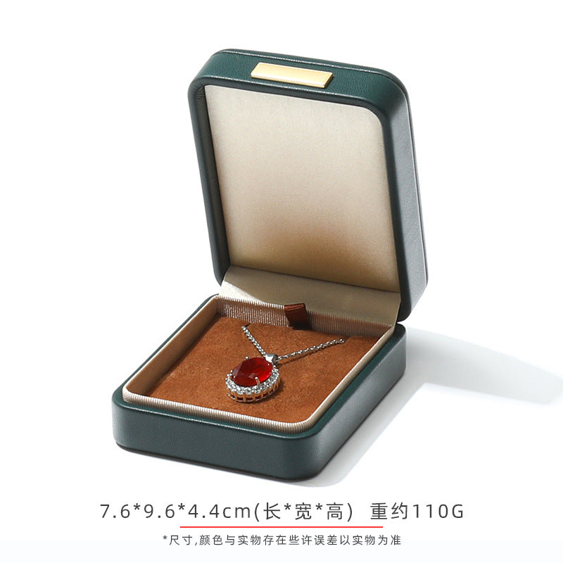 A Arched Leather Ring Jewelry Box