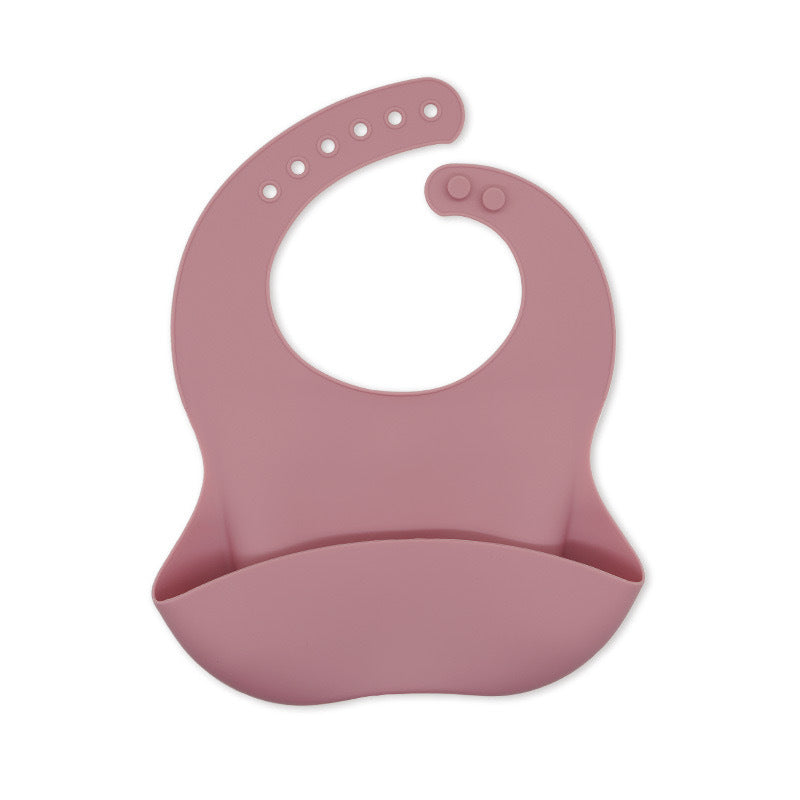 Baby silicone bibs, baby eating bibs, waterproof rice pockets,saliva napkins 0.08kg