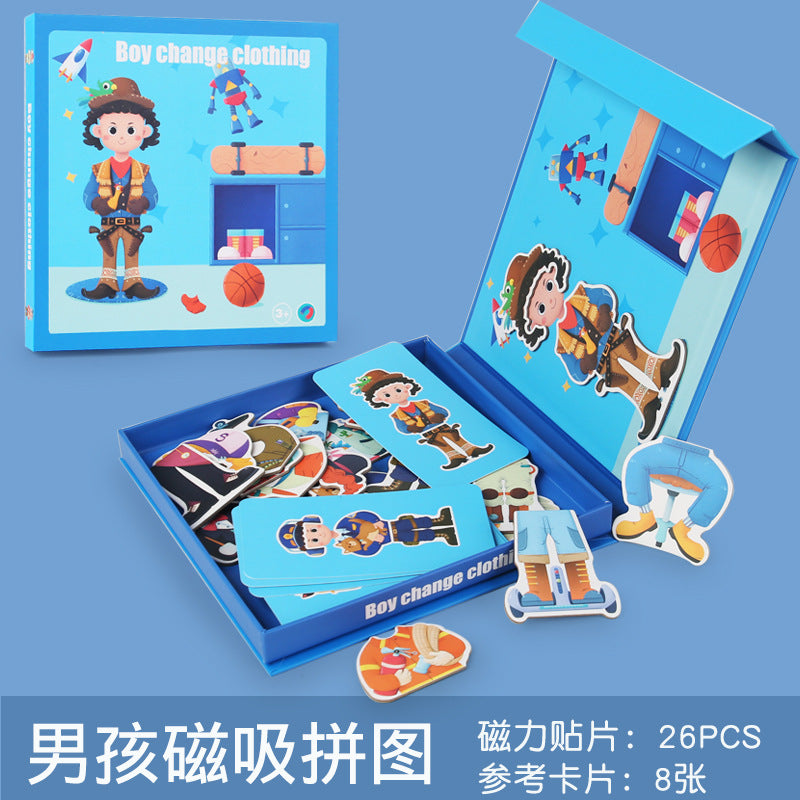 A children's magnetic puzzle toy