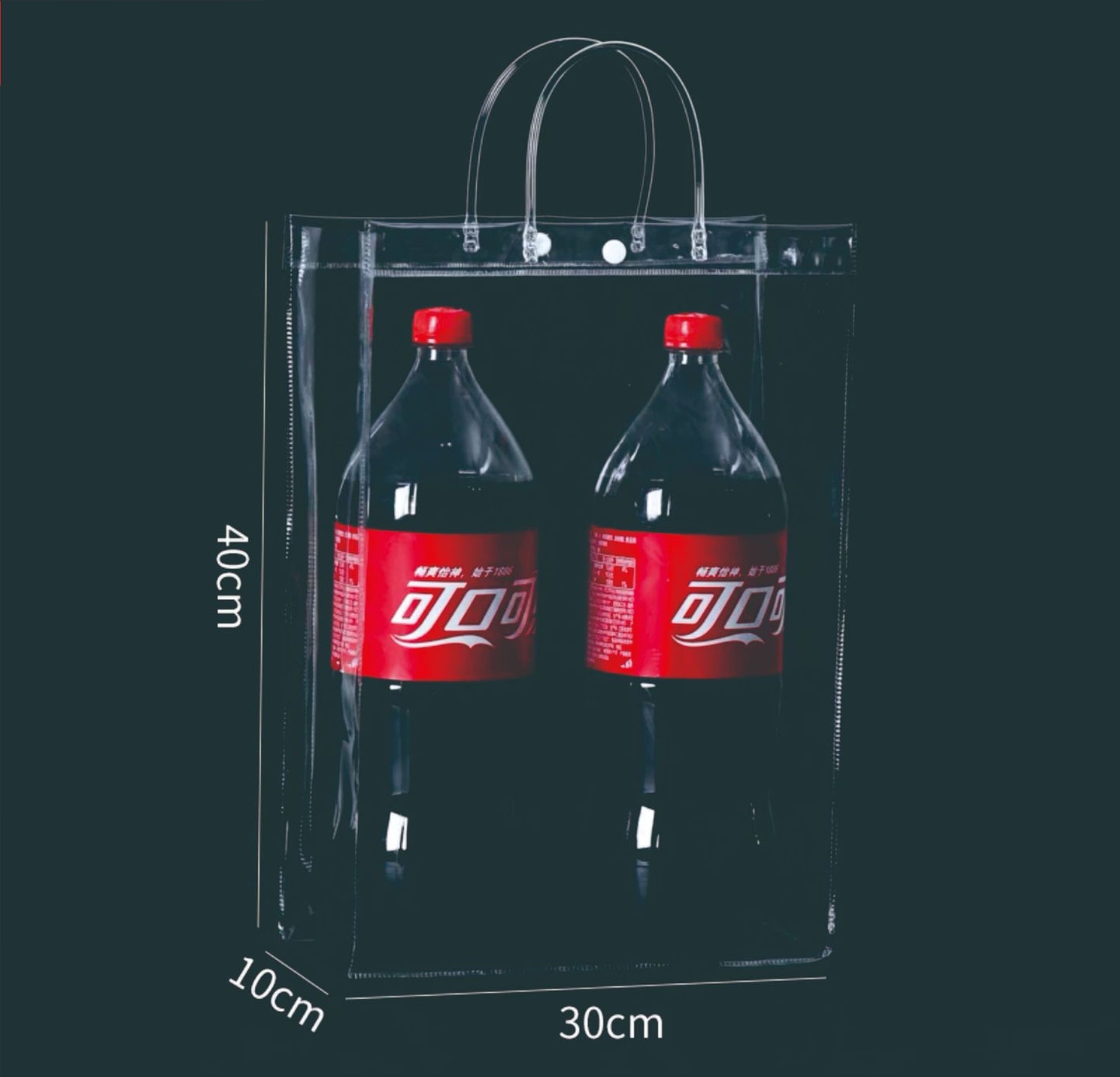 A Spot plastic pvc tote bag, transparent gift packaging bag, milk tea with hand gift, hi candy, portable pvc packaging bag