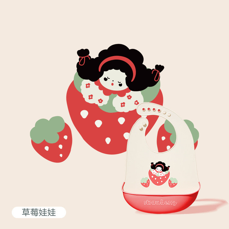 Baby silicone bibs, baby eating bibs, waterproof rice pockets,saliva napkins 0.08kg - Mixbatch