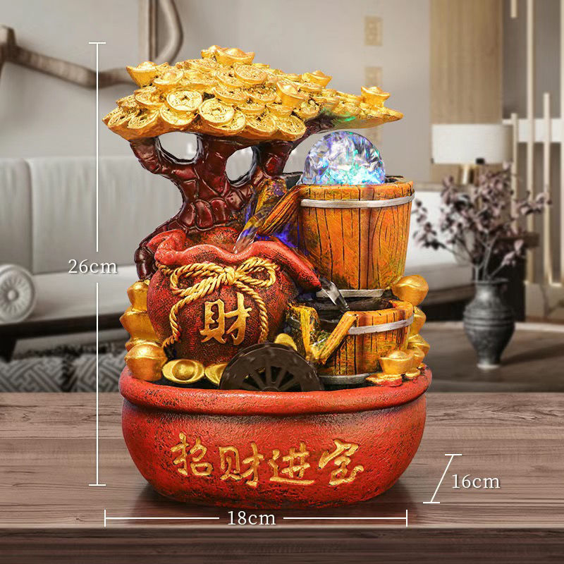 A Feng Shui ornament, flowing water, living room, windmill, office decoration, landscape ornament, opening housewarming gift