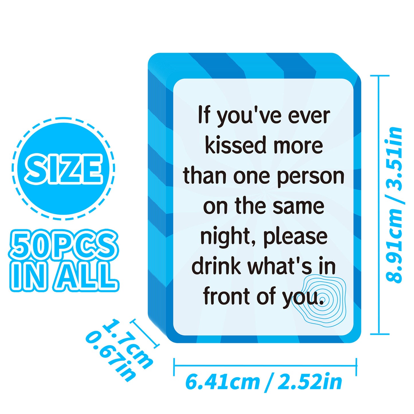 A 50 board game party game English cards