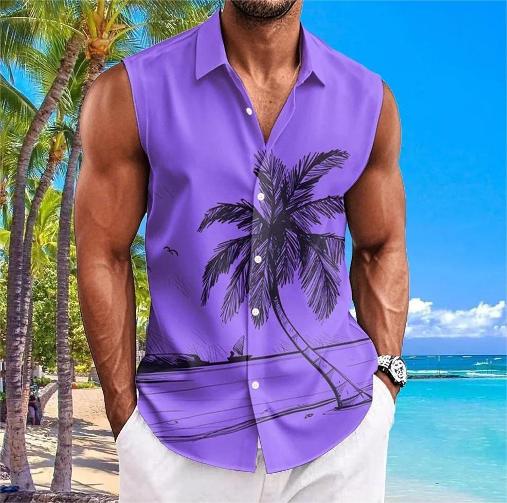 A Shirt Men's Sleeveless Lapel
