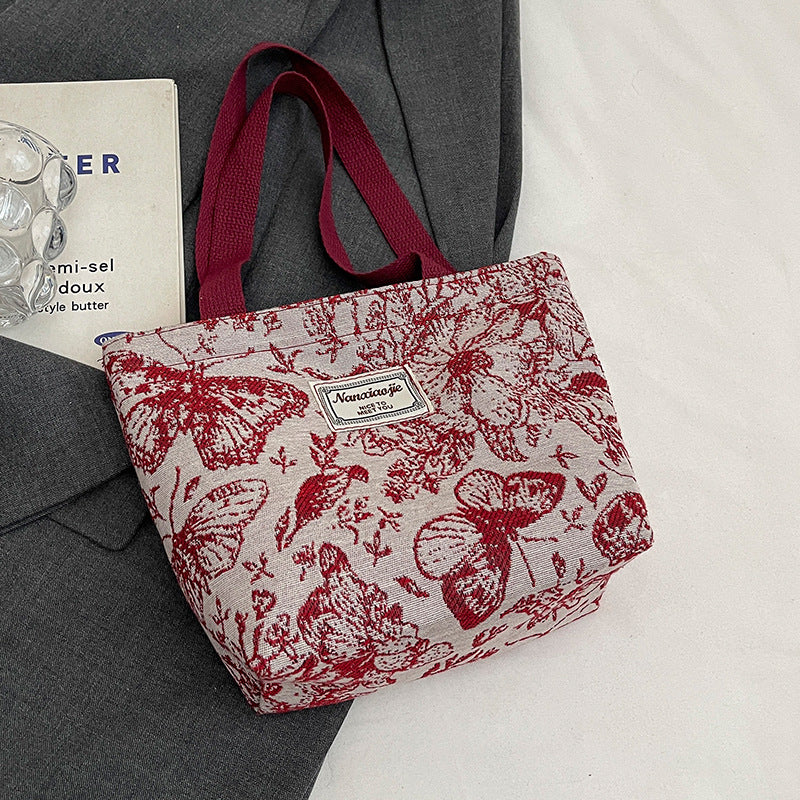 A new canvas bag women's ins versatile shopping commuter tote bag women's bag