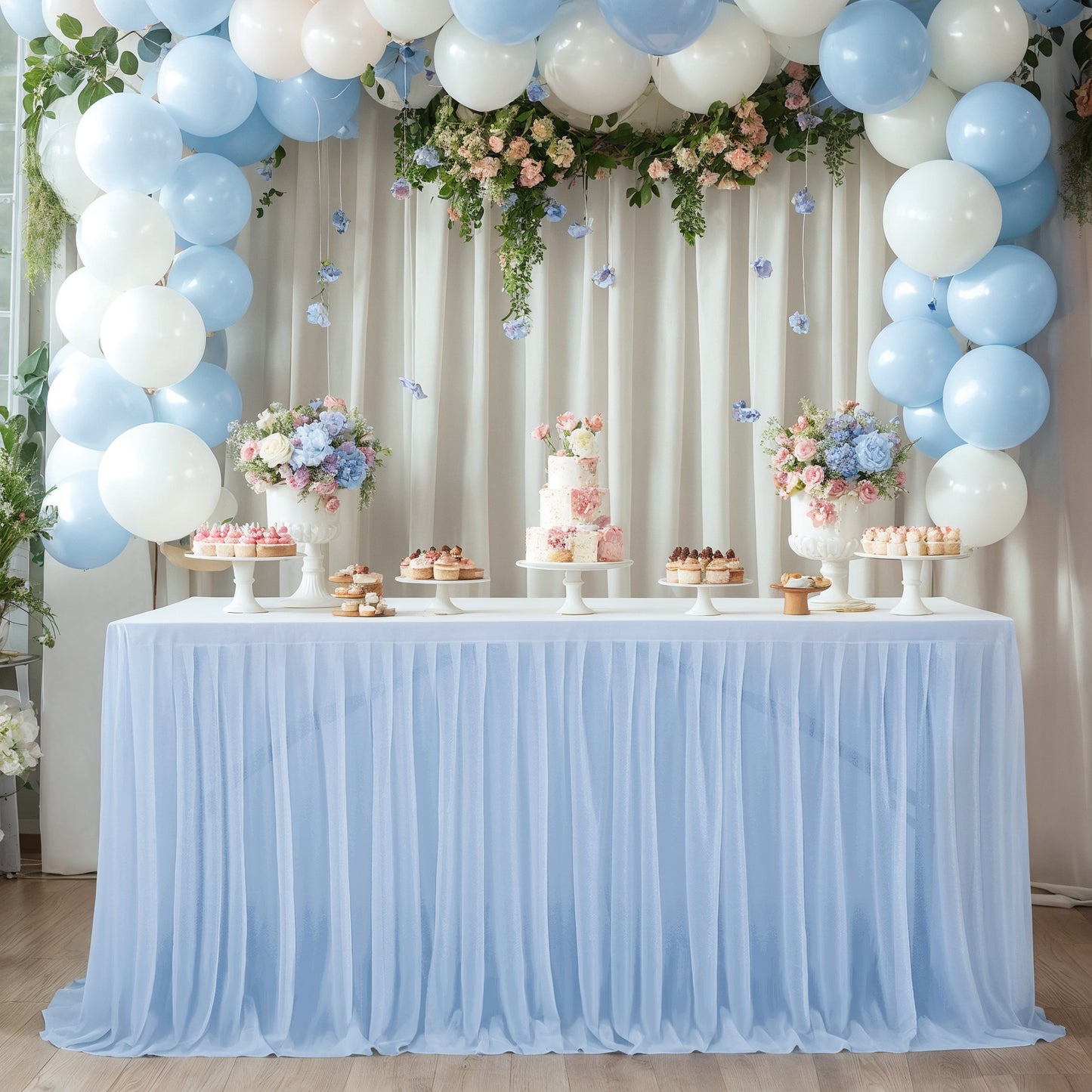 A Table curtain table circumference
