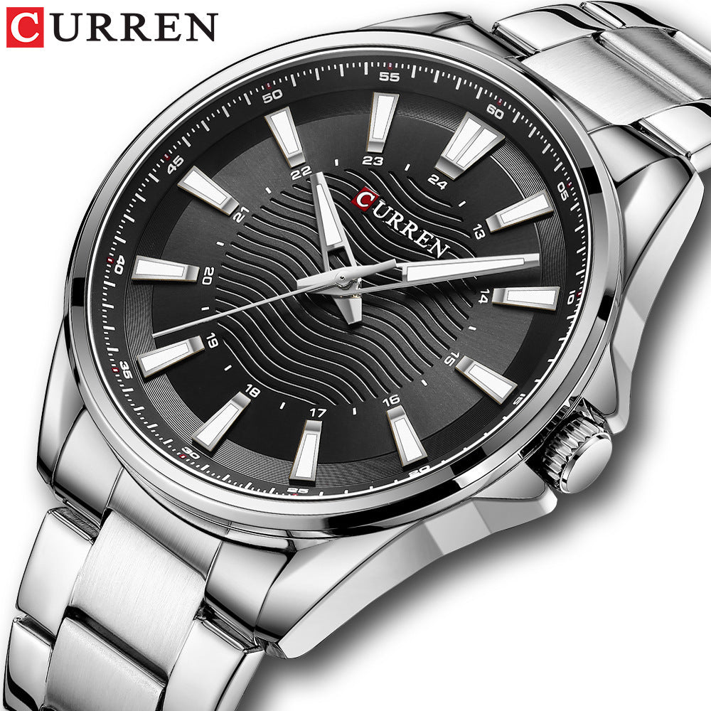 A business steel belt men's watch, quartz watch foreign trade watch 8424