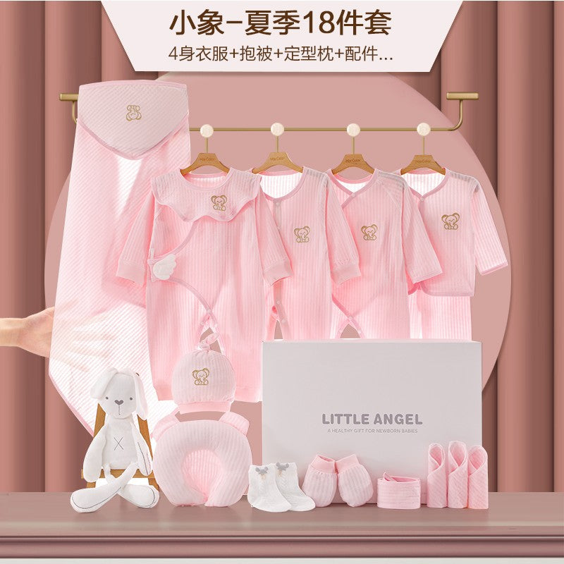 A15 Baby gift box, newborn clothes set, full moon summer pure cotton clothing, spring and autumn birth baby products wholesale - Mixbatch