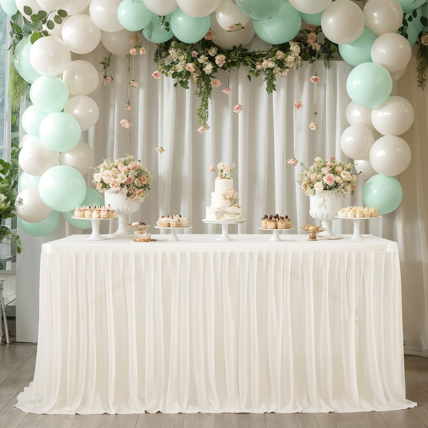 A Table curtain table circumference