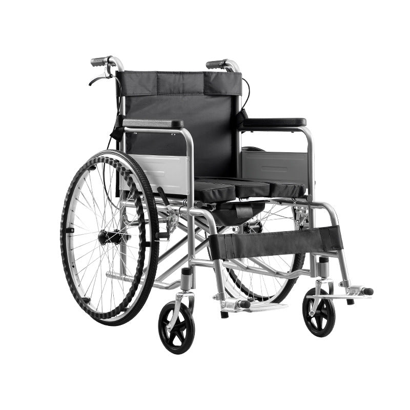 A manual wheelchair folding
