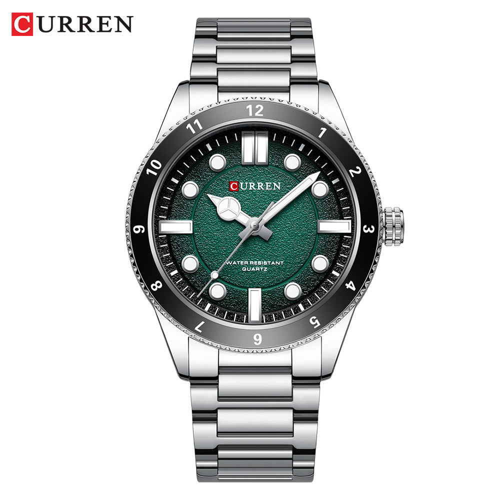 A 8450 Cross-border Simple Men's Watch Waterproof Steel Belt Men's Business Quartz Watch Men's Watch
