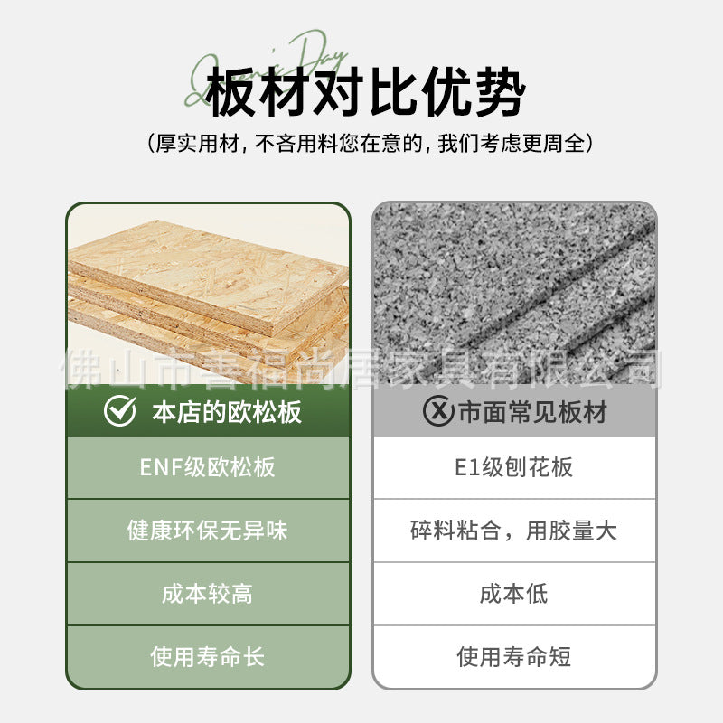 A European pine board wardrobe with melamine finish