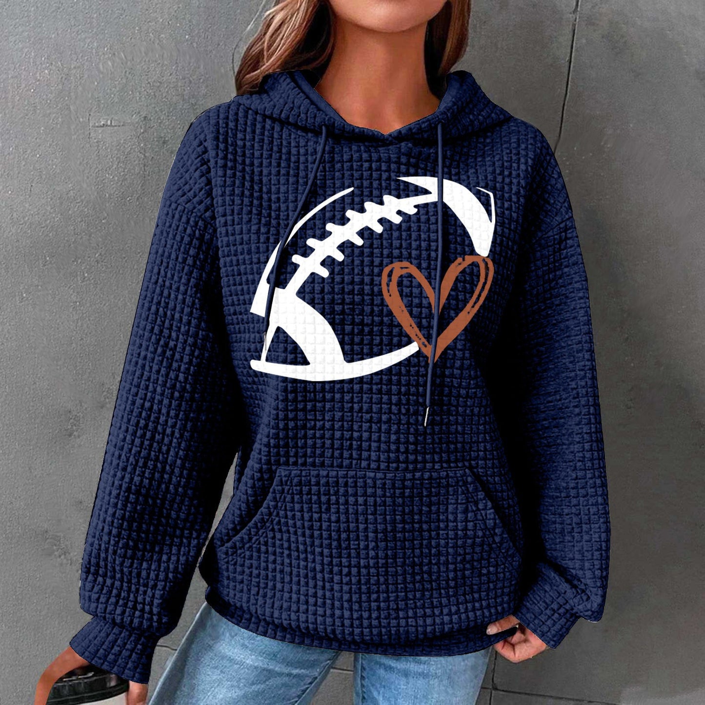 A printed sweater