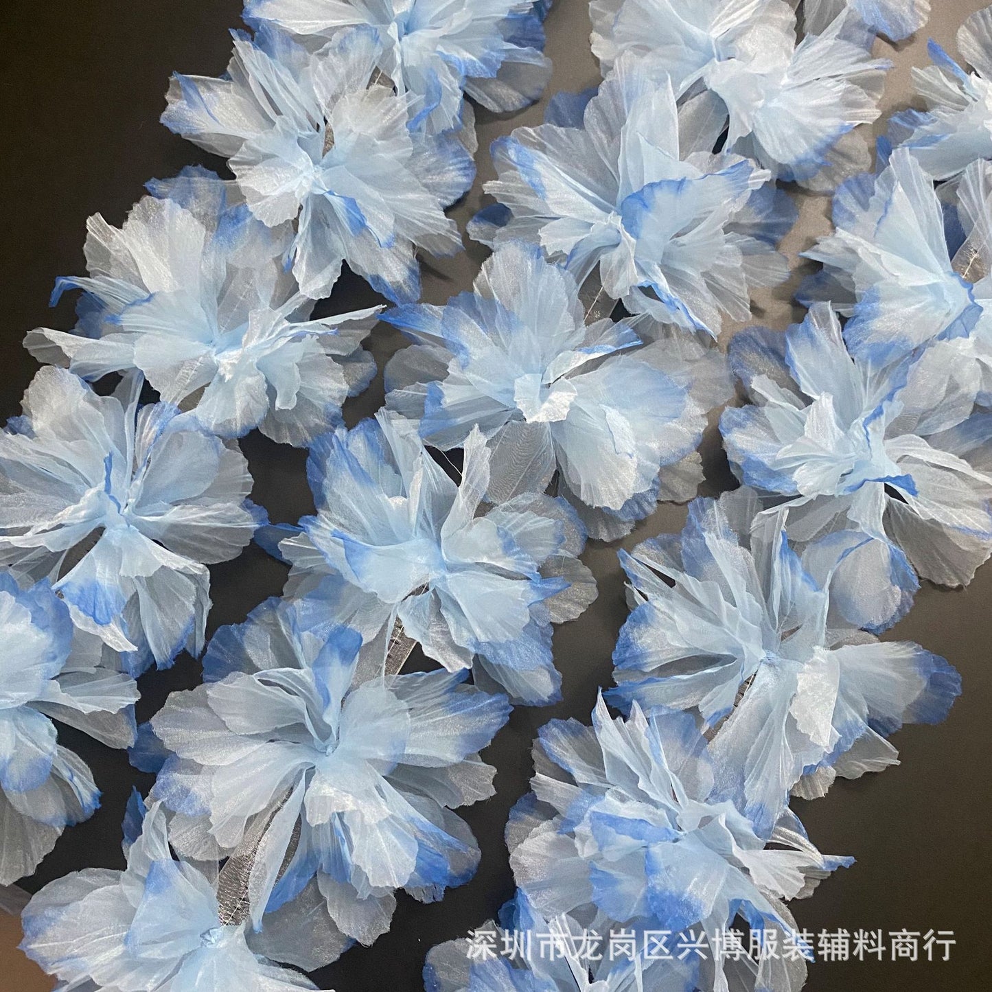 A 14cm three-dimensional organza lace DIY gradual change handmade flower clothing accessories decorative flower ballet doll dance dress - Mixbatch