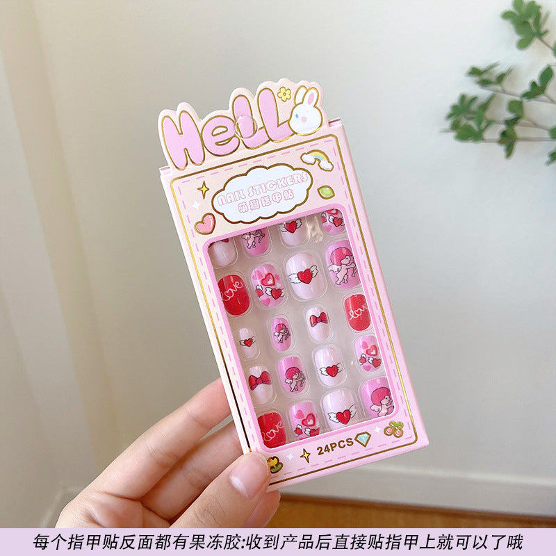 A little girl cartoon jewelry girl baby gift toy nail patch - Mixbatch