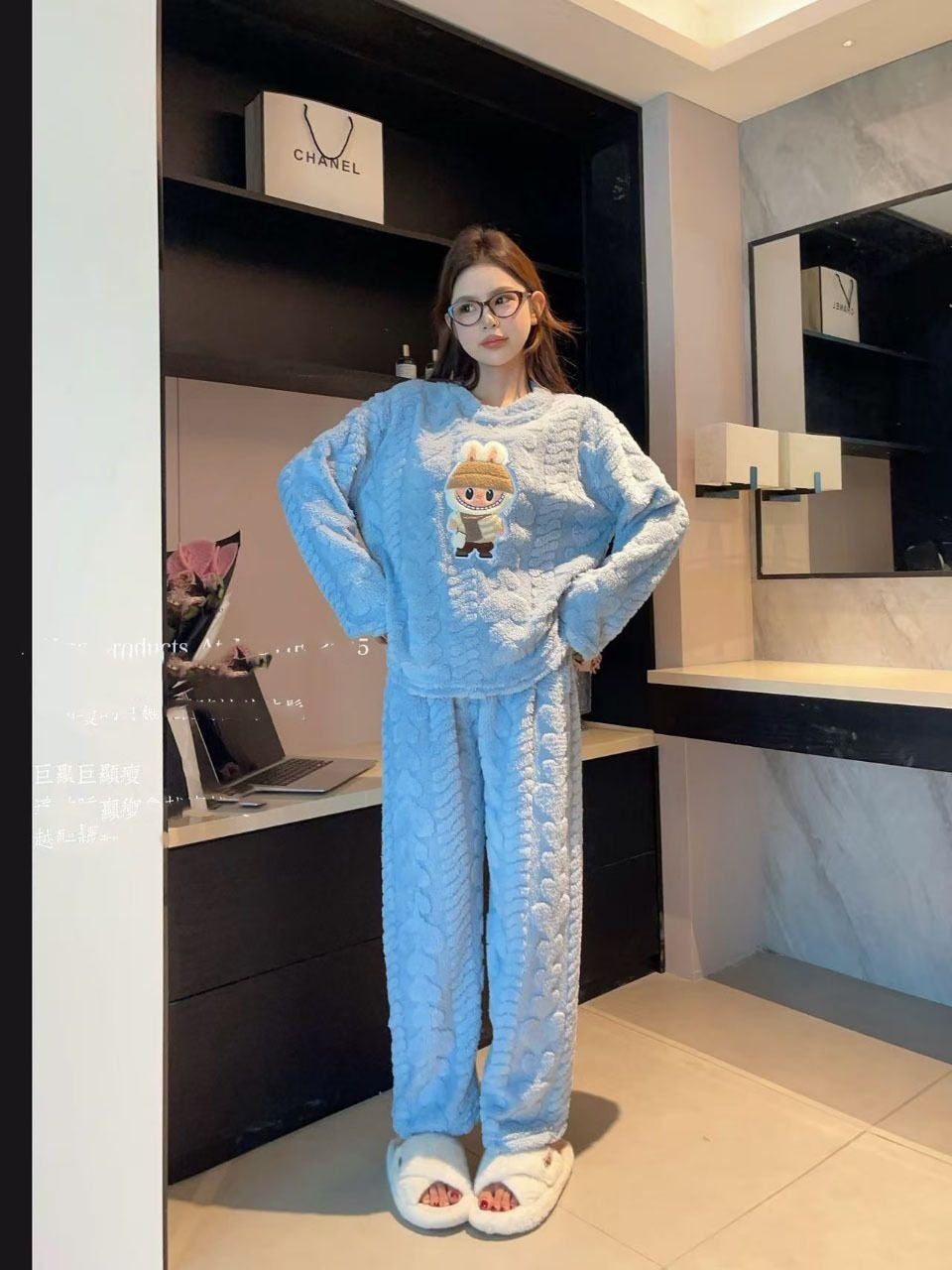 A thermal pajama set