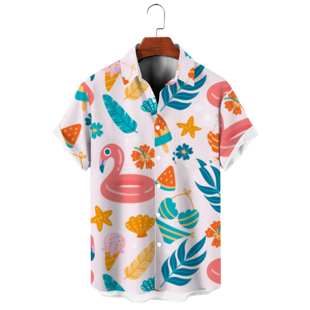 A lapel print shirt