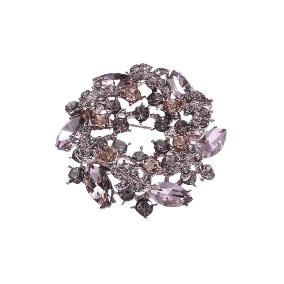 A new Bauhinia brooch, brooch with diamonds, retro pin brooch, fashionable and versatile Korean version - Mixbatch