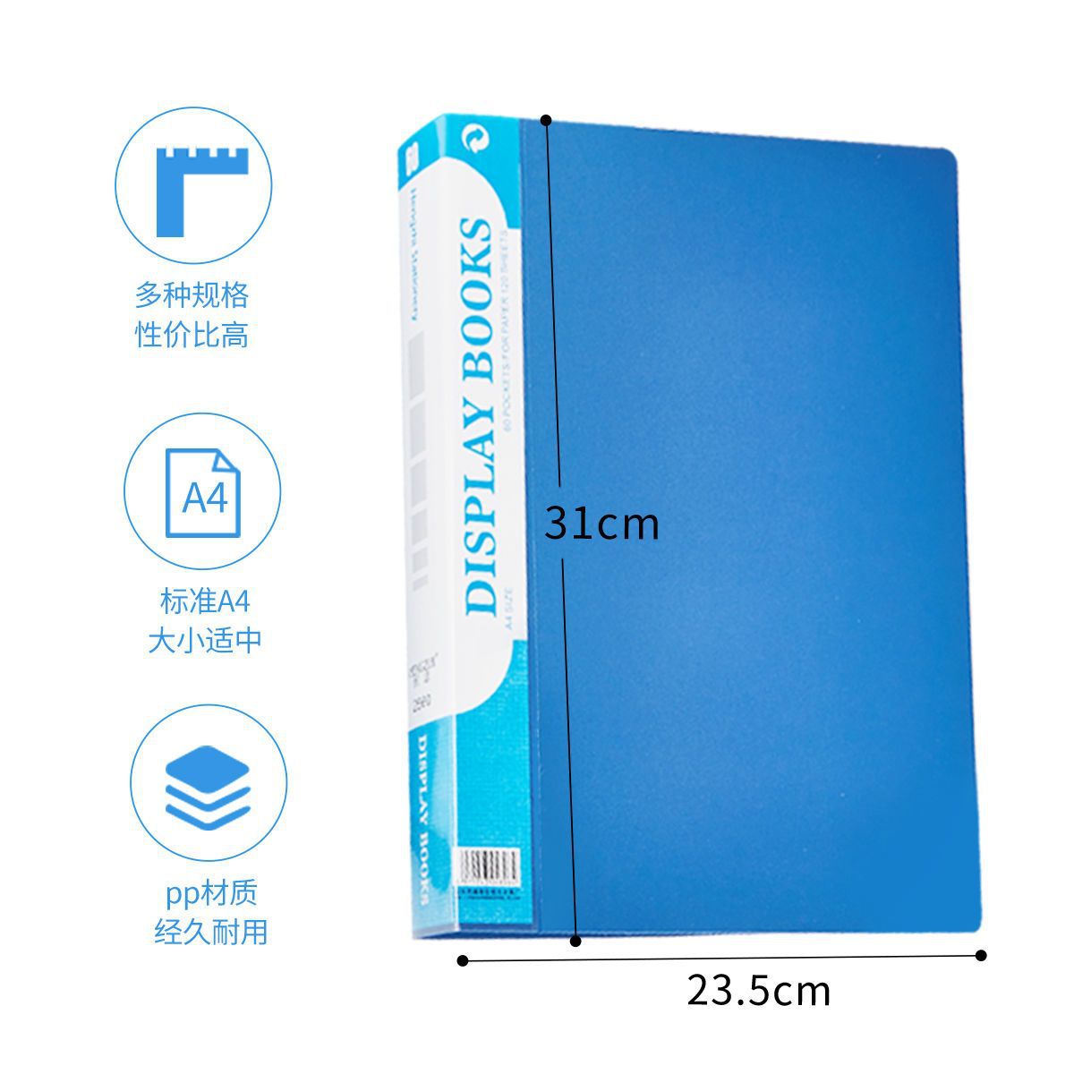 A4 File Folder Document Book with Transparent Sleeves