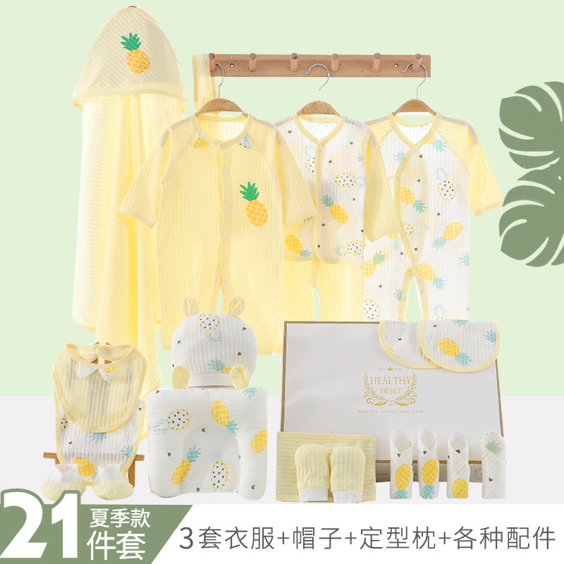 A-1 Newborn spring and summer gift box Baby thin clothes Newborn full moon baby set Birth products Daquan set - Mixbatch