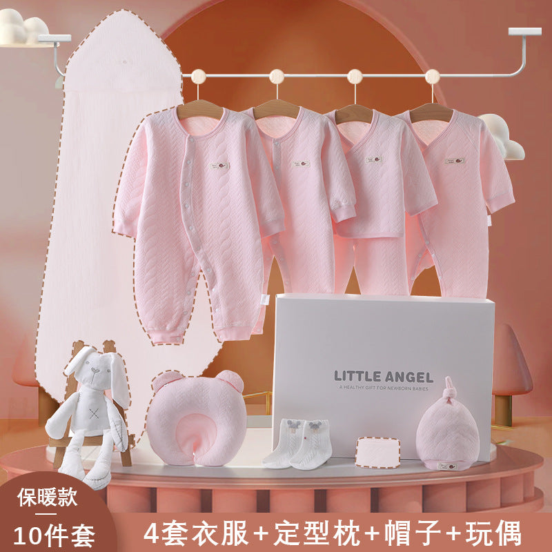 A2 Spring and Autumn Hot Sale New Baby Gift Box Breathable Soft Thin Newborn Baby Clothes onesie Romper Set - Mixbatch