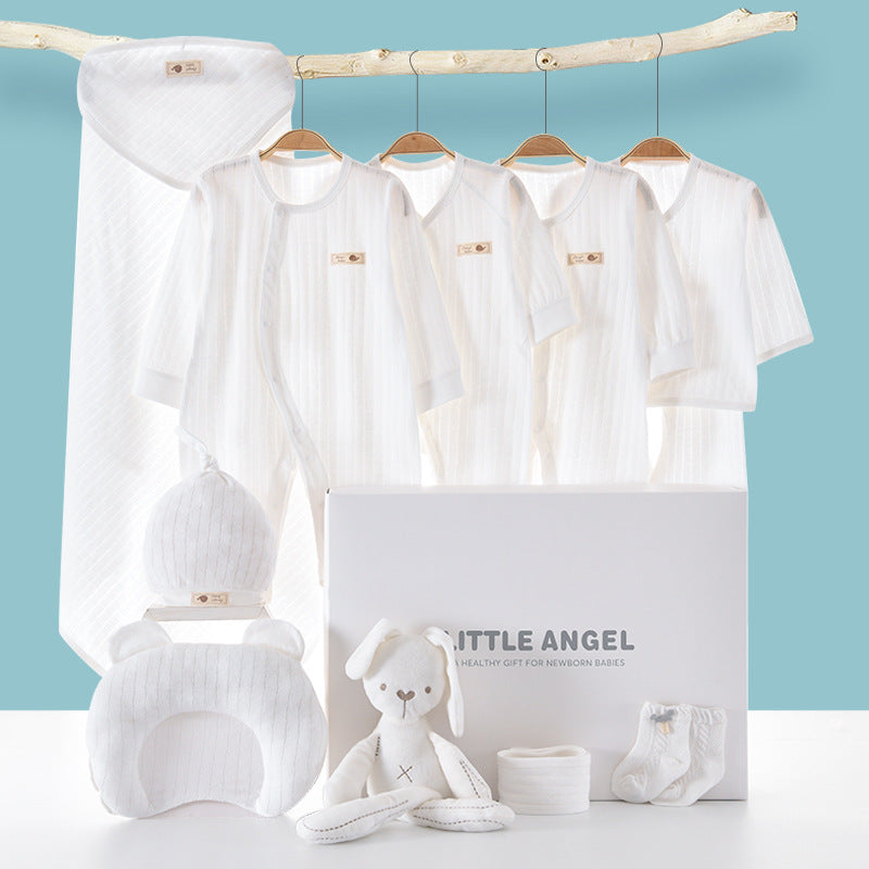 A2 Spring and Autumn Hot Sale New Baby Gift Box Breathable Soft Thin Newborn Baby Clothes onesie Romper Set - Mixbatch