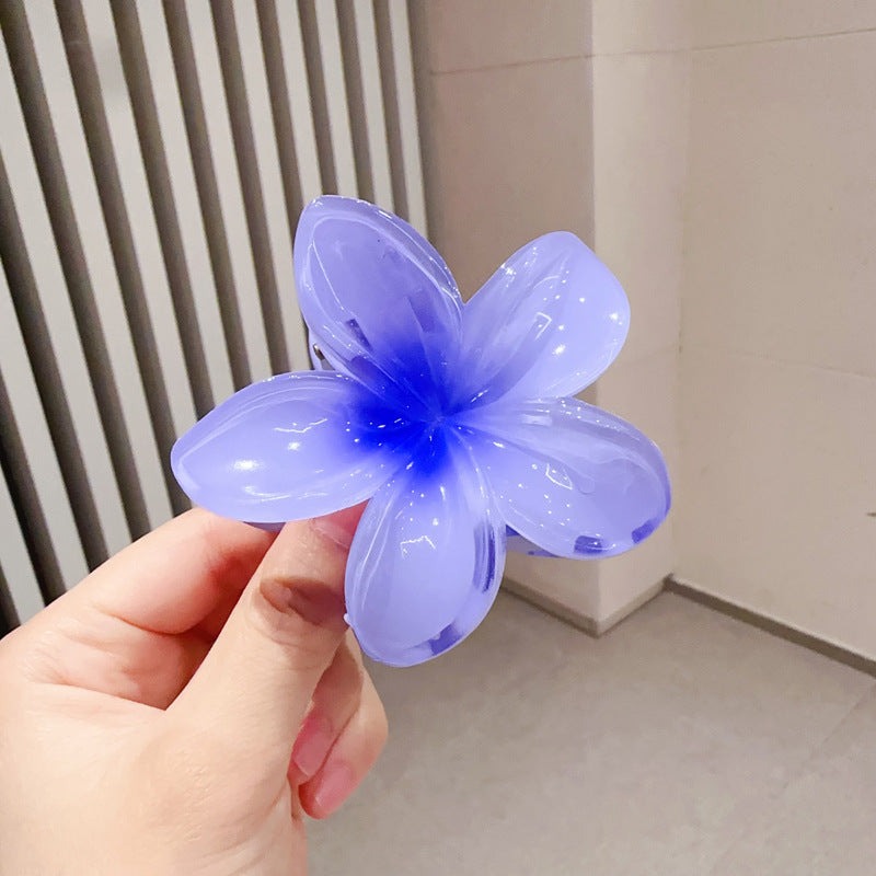 A egg flower hairpin gradual change Bauhinia back head grab clip temperament shark clip