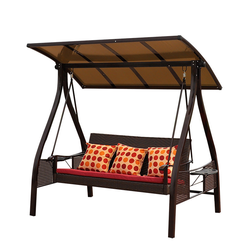 A outdoor swing rocking chair
