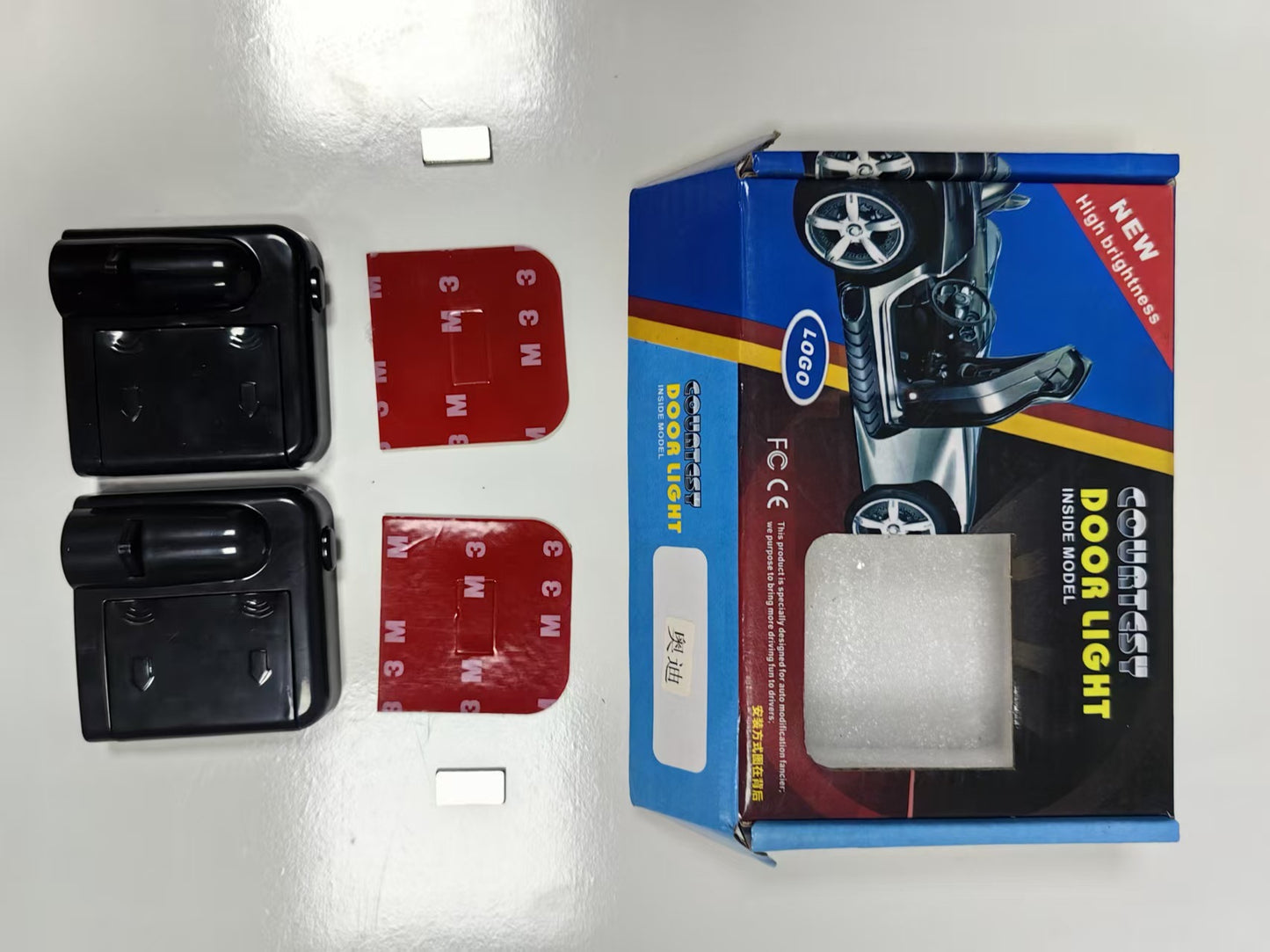 A Car LED door sticker welcome light, projection light, door light, laser light, universal modified wire-free welcome light