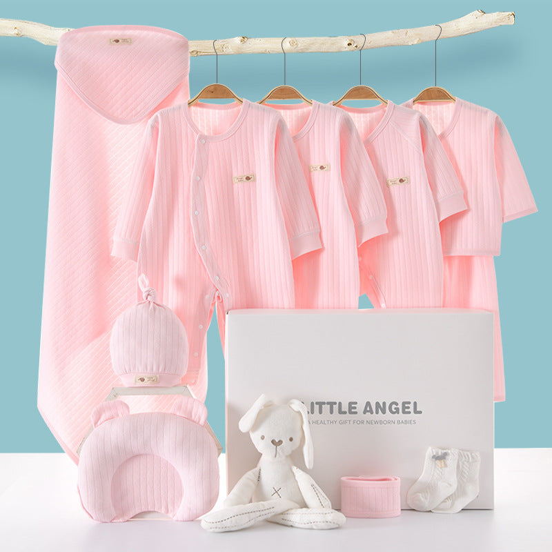 A2 Spring and Autumn Hot Sale New Baby Gift Box Breathable Soft Thin Newborn Baby Clothes onesie Romper Set - Mixbatch