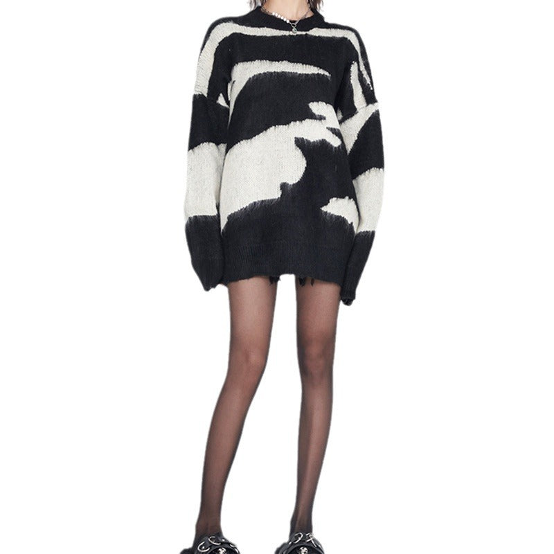 A loose knit sweater