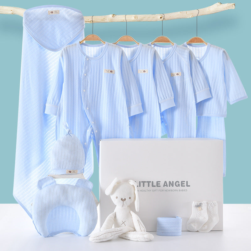 A2 Spring and Autumn Hot Sale New Baby Gift Box Breathable Soft Thin Newborn Baby Clothes onesie Romper Set - Mixbatch