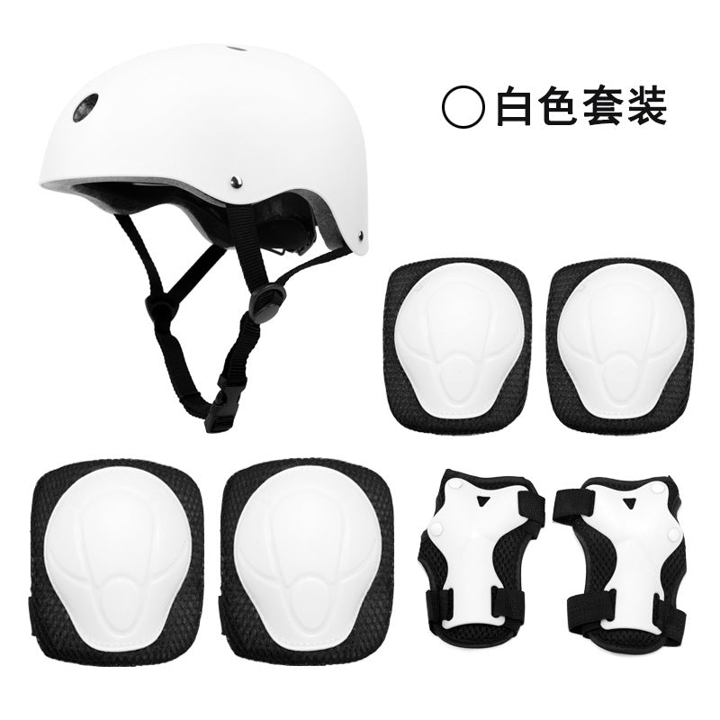 A Children's Roller Skating Helmet and Protective Gear Set