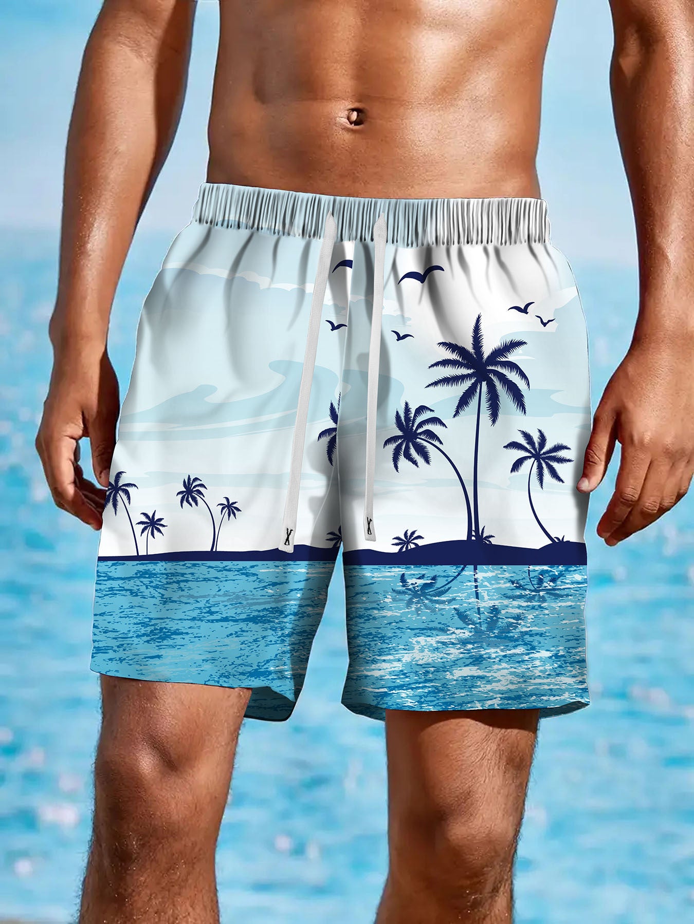 A men's loose beach pants