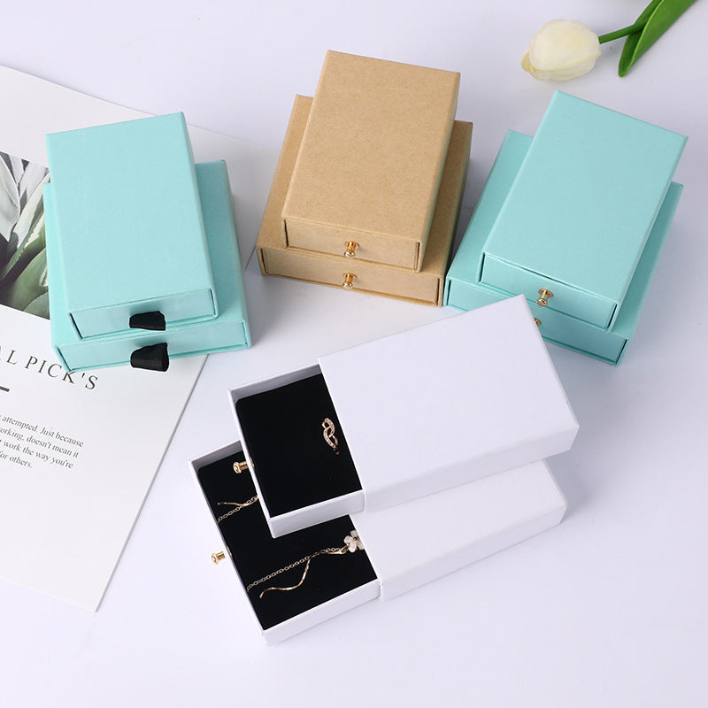 A rivet drawer jewelry box hot gold stamping process