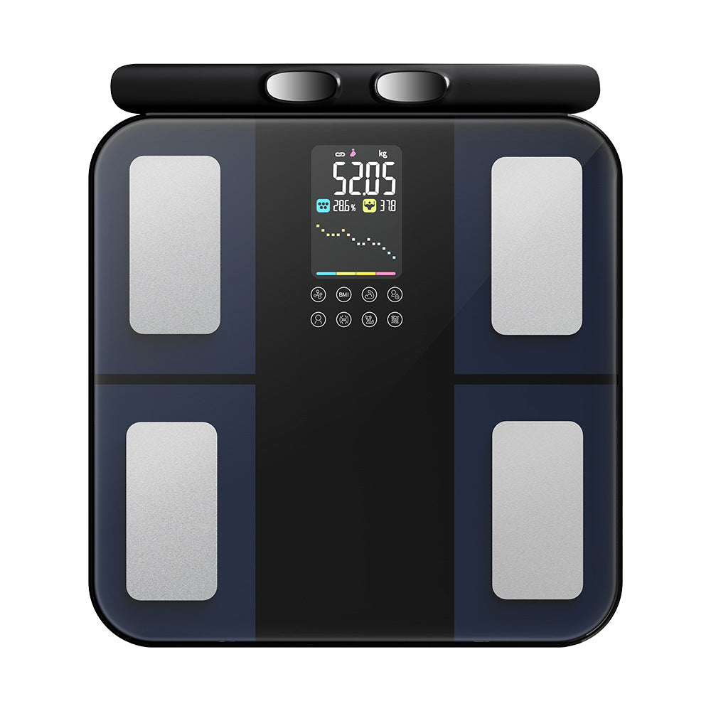 A Eight-electrode body fat scale