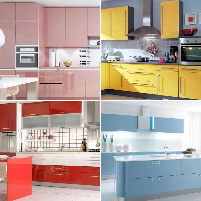 A cabinet self-adhesive sticker furniture renovation waterproof thickened paint wallpaper pearlescent cabinet room wardrobe solid color pvc wallpaper