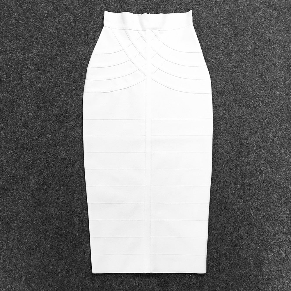 A European and American new model with characteristic stripes, sexy mid-skirt temperament, slim fit, high waist, hip wrap