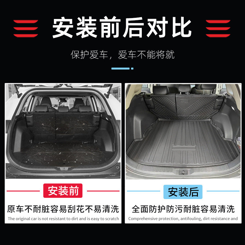 A car trunk floor mat
